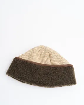 2 Tone Beanie Brown with Olive