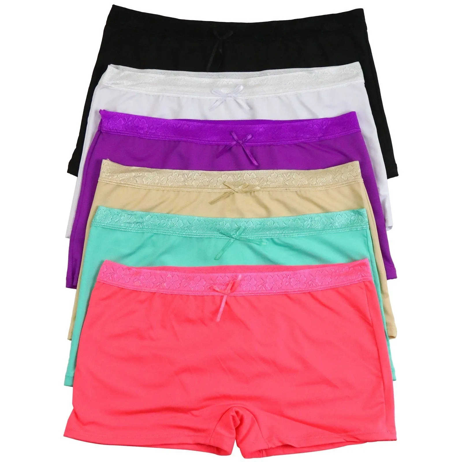 6-Pack: Women's Silky Smooth Boyshort Panties