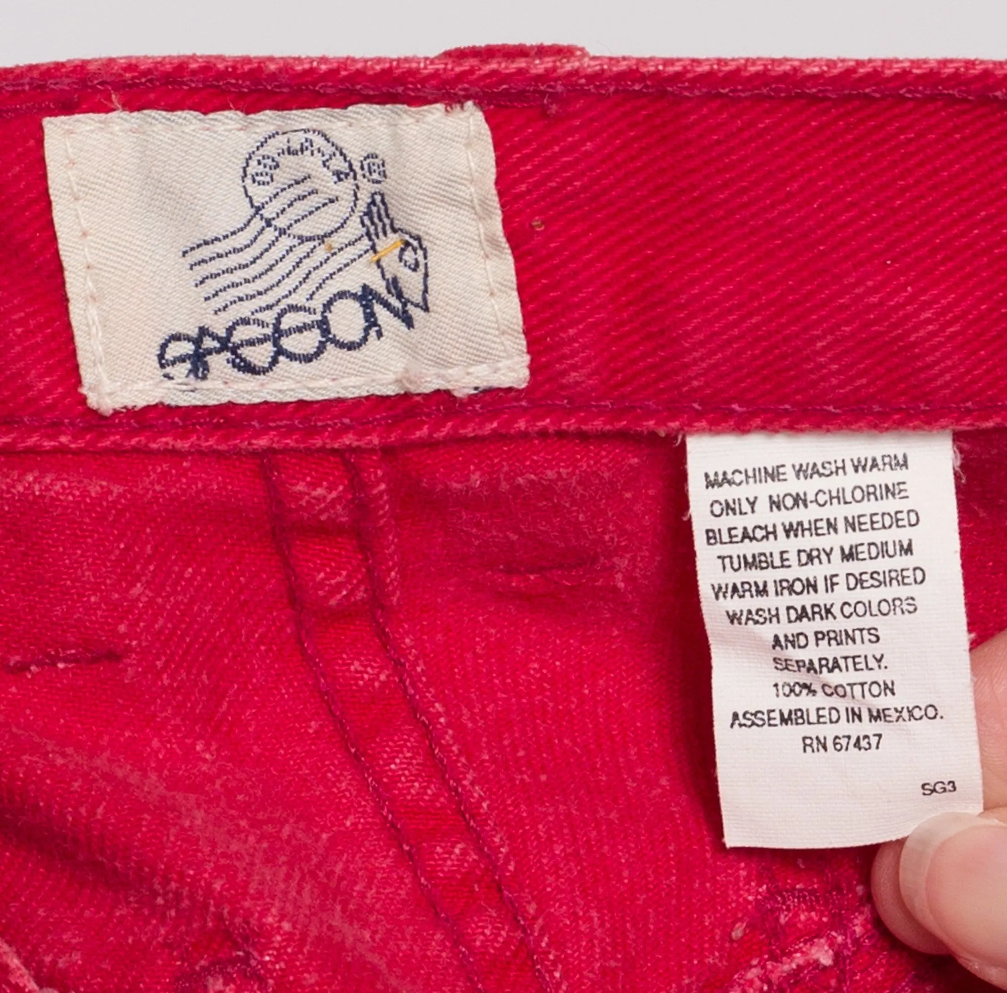 90s Sassoon Red High Waisted Jeans - Small, 26"