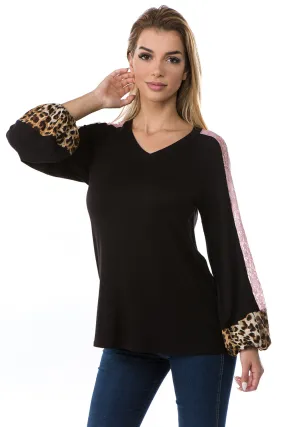 ADIRA LONG SLEEVE TOP (BLACK)- VT2694