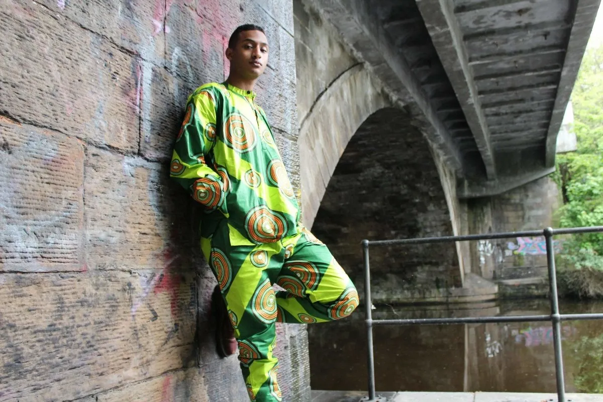 African Print Shirt in Green - African Clothing