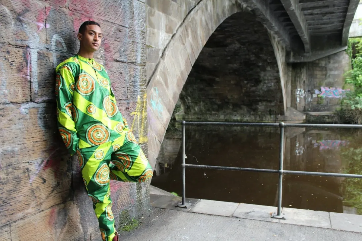 African Print Shirt in Green - African Clothing