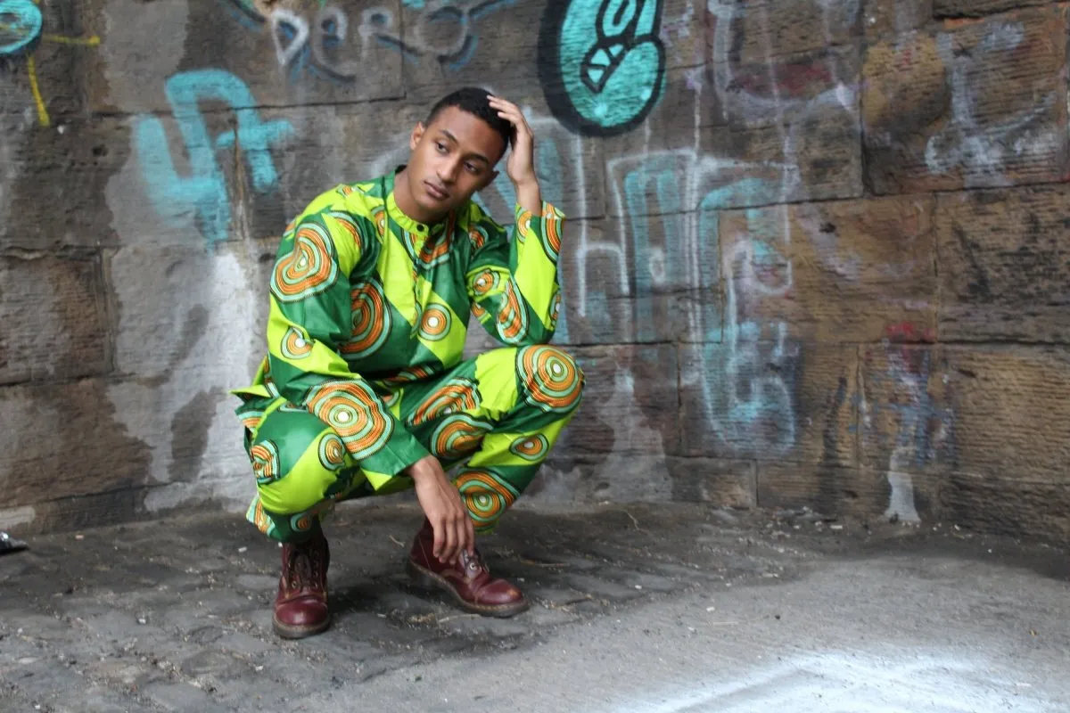 African Print Shirt in Green - African Clothing