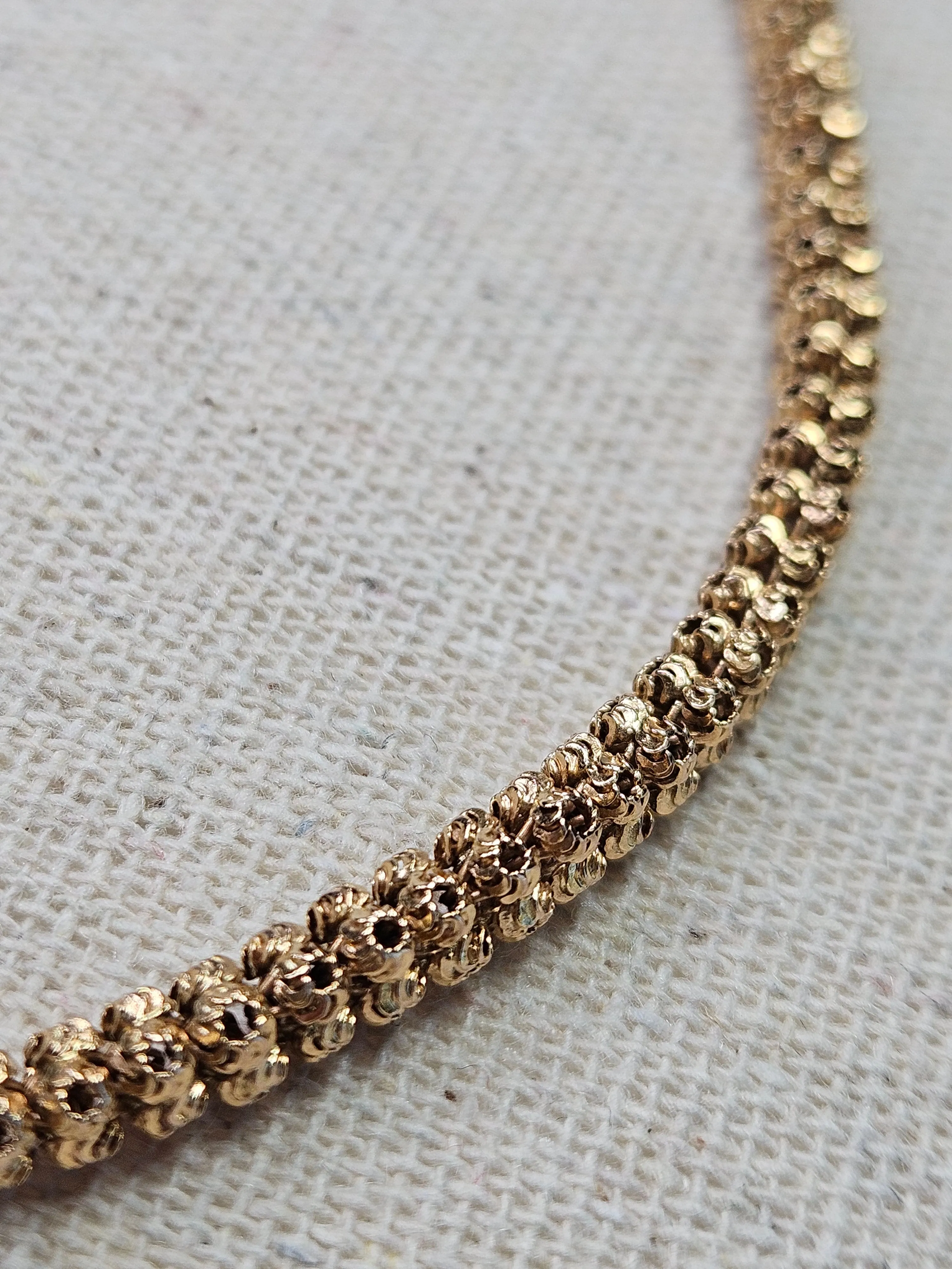 Antique 18K Yellow Gold Cannatille Long Chain Necklace 28" | Indulgems | Designs in Real Gold