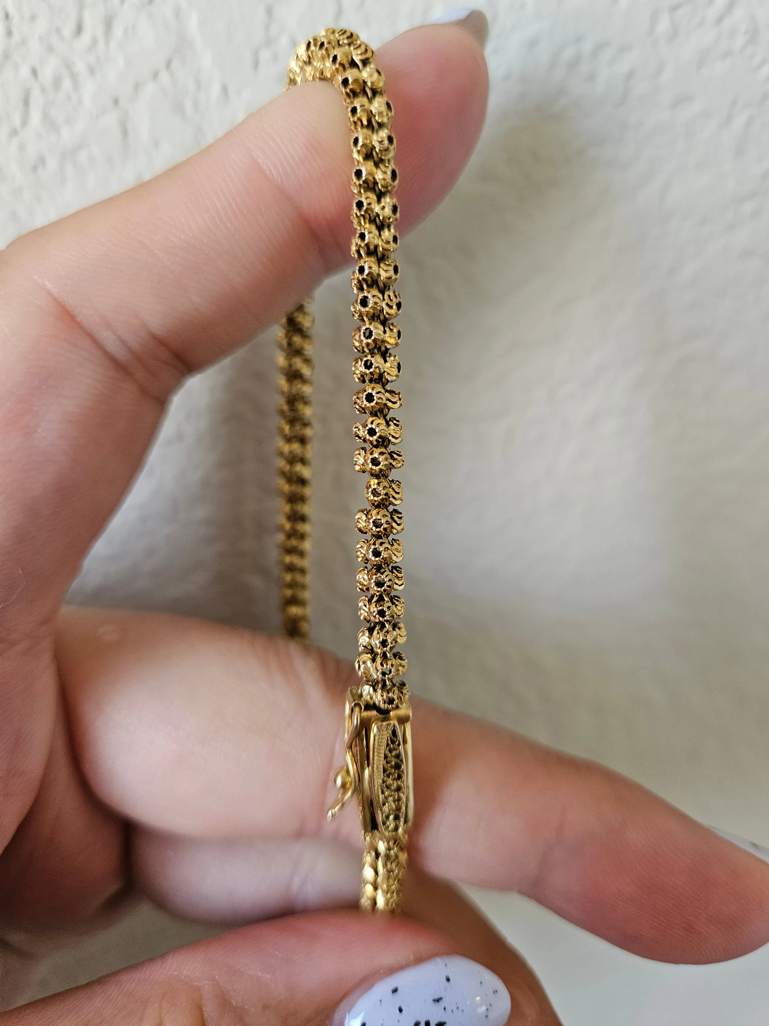 Antique 18K Yellow Gold Cannatille Long Chain Necklace 28" | Indulgems | Designs in Real Gold