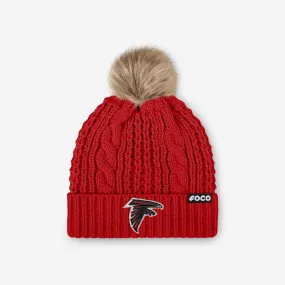 Atlanta Falcons Womens Faux Fur Pom Beanie