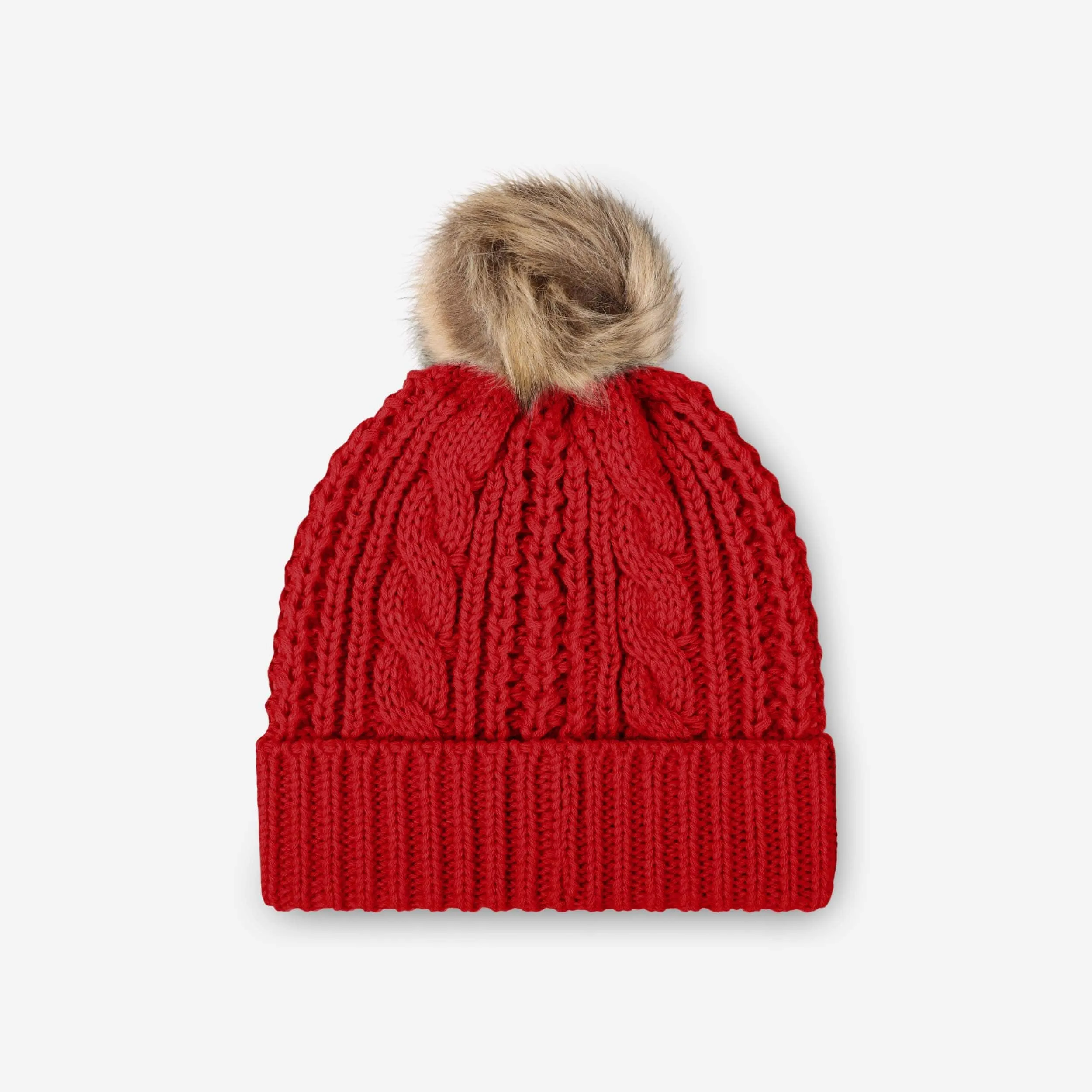 Atlanta Falcons Womens Faux Fur Pom Beanie