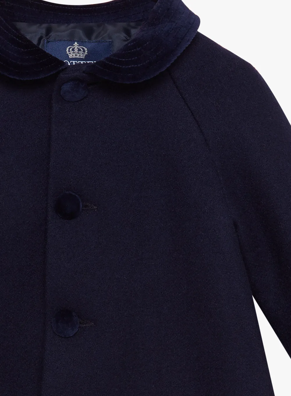 Baby Raglan Coat in Navy