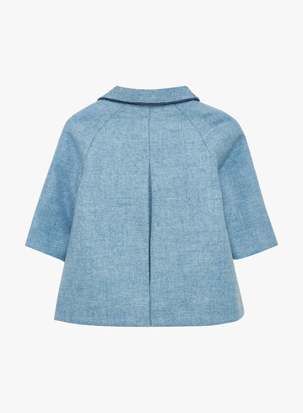 Baby Raglan Coat in Pale Blue