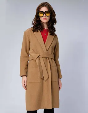 Beige Wrap Coat