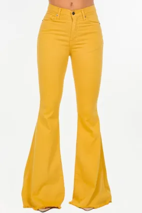 Bell Bottom in Mustard- Inseam 32