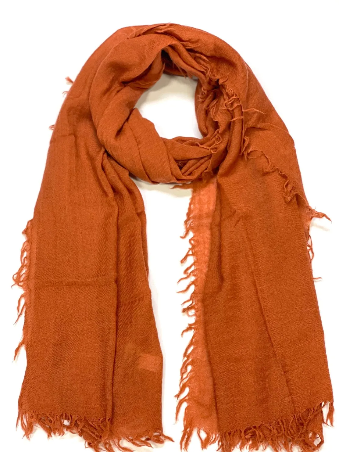 Bjorn Wool Scarf/Wrap - Orange