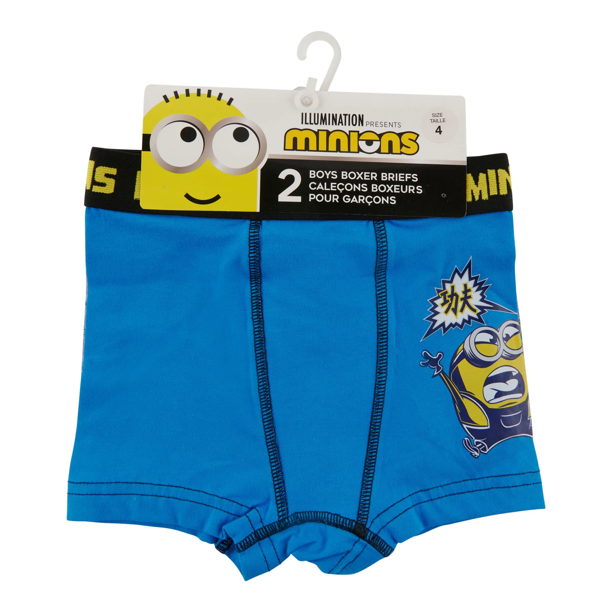 Boy's Licensed Minions Boxer Trunks, 2-Pack