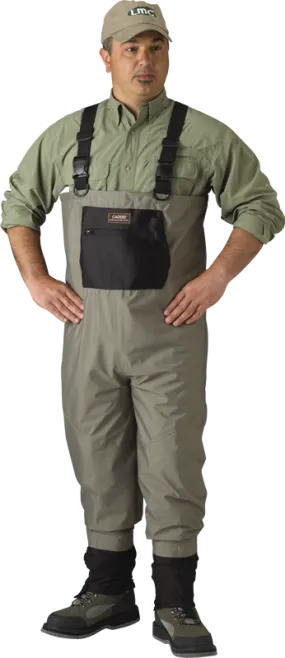 Caddis Mens Long Tan/Black Breathable Stockingfoot Waders