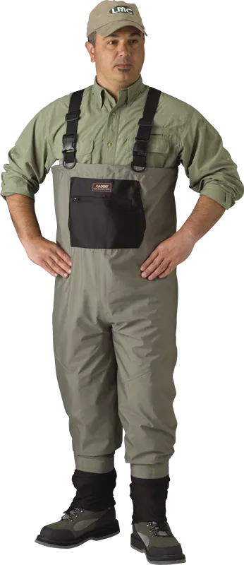 Caddis Mens Long Tan/Black Breathable Stockingfoot Waders