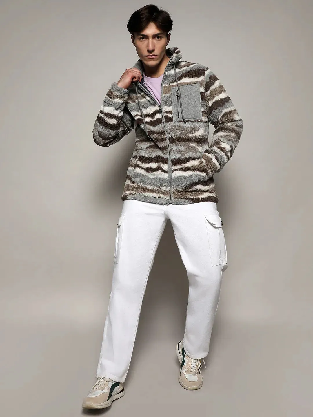 Camouflage Sherpa Puffer Jacket