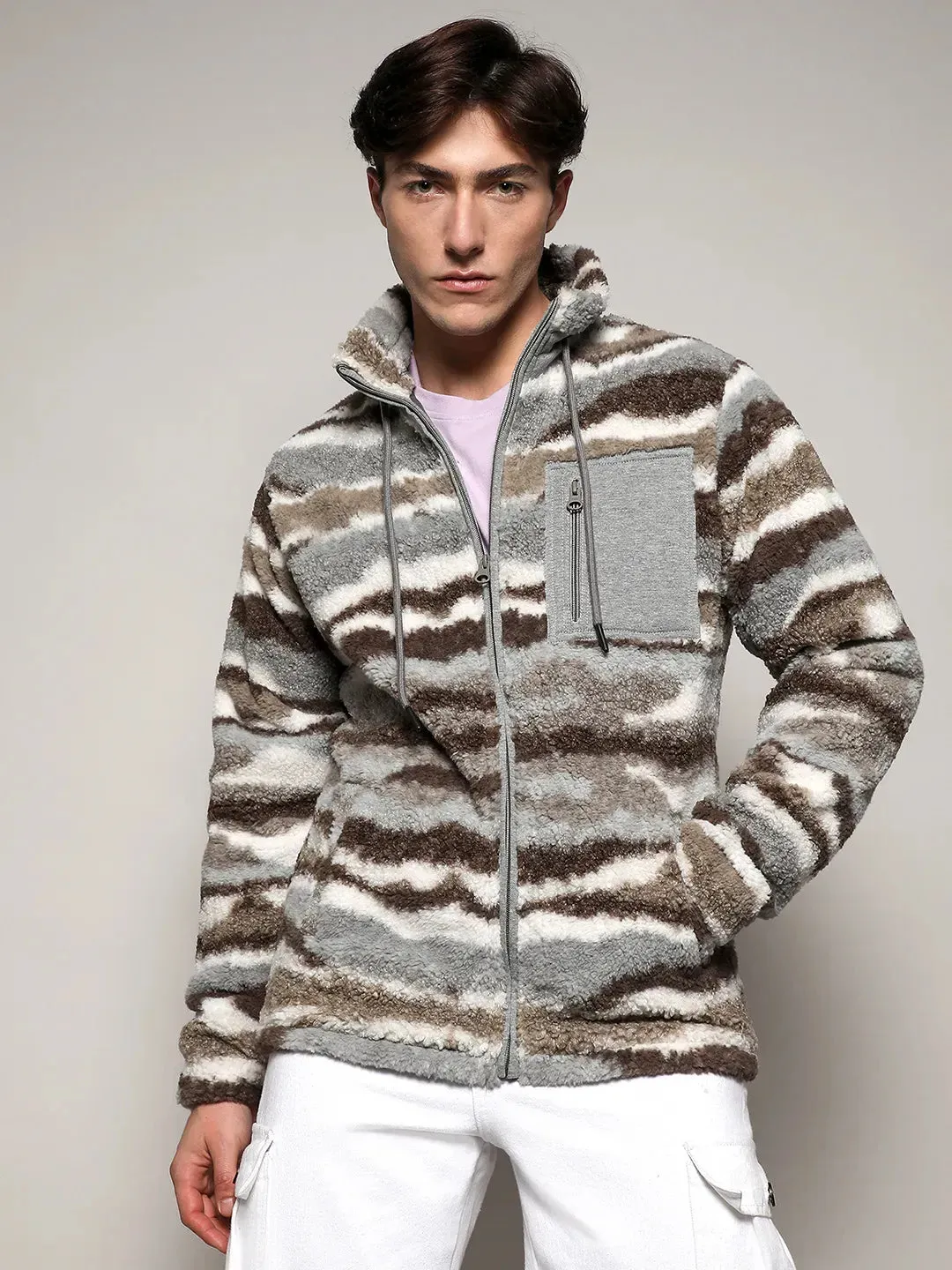 Camouflage Sherpa Puffer Jacket