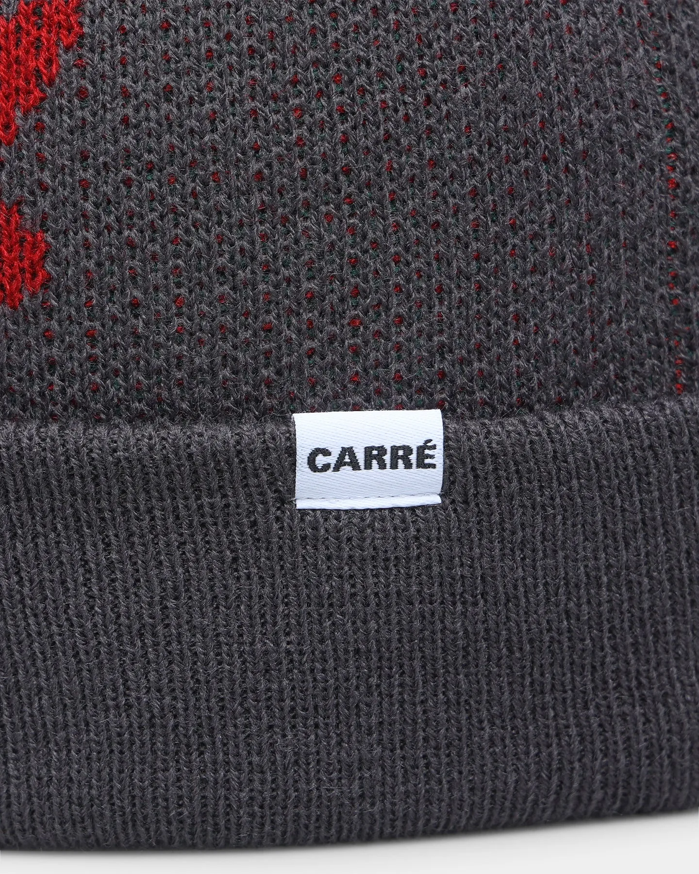 Carre Volle Rose Beanie Washed Black