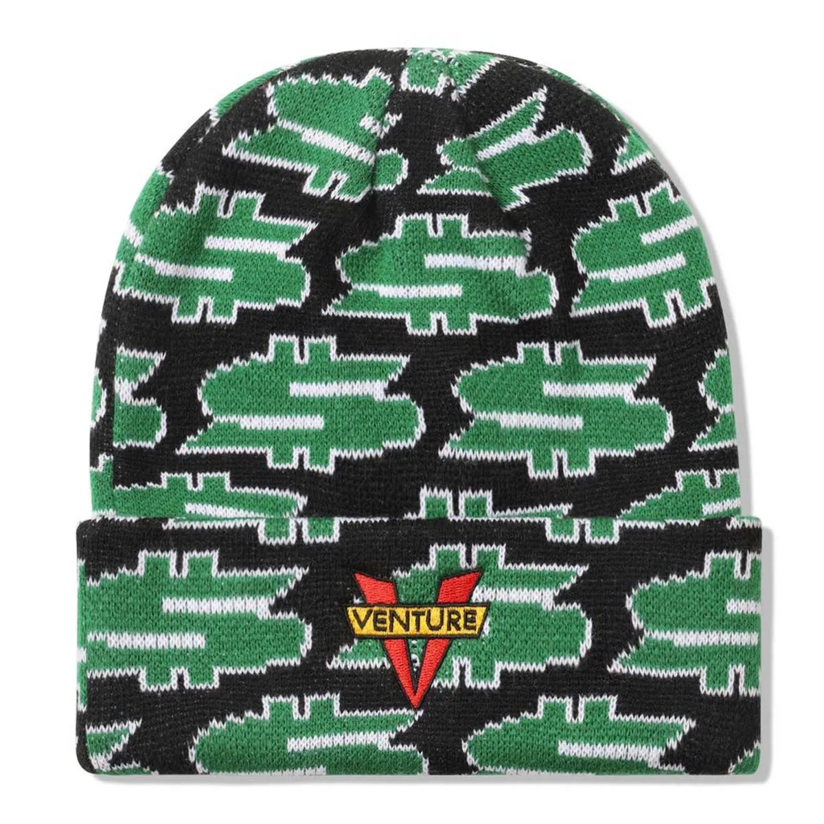 Cash Only - Venture Dollar Sign Beanie Black/Green