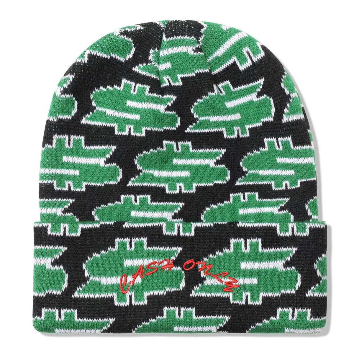 Cash Only - Venture Dollar Sign Beanie Black/Green