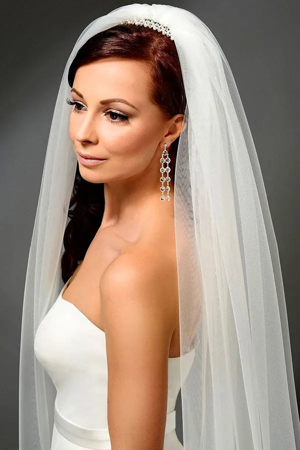 Chic Two-tayer Long Chapel Veils Wedding Veils V29