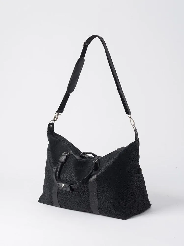 Citta Angola Weekender Bag Black with Black Handle 50x24x39cm