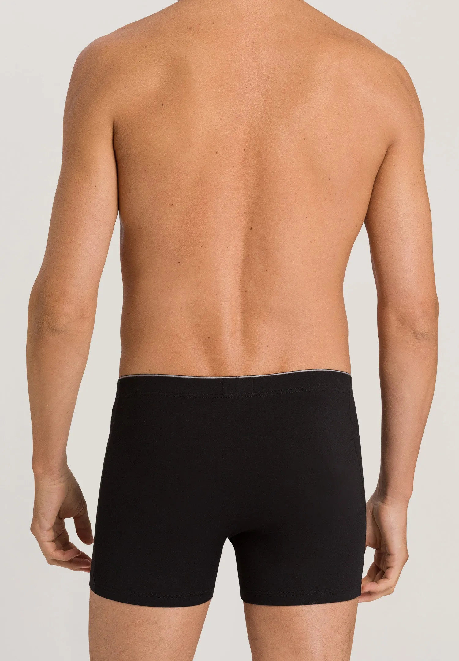 Cotton Superior Long Leg Boxer Brief | Black 73090-199