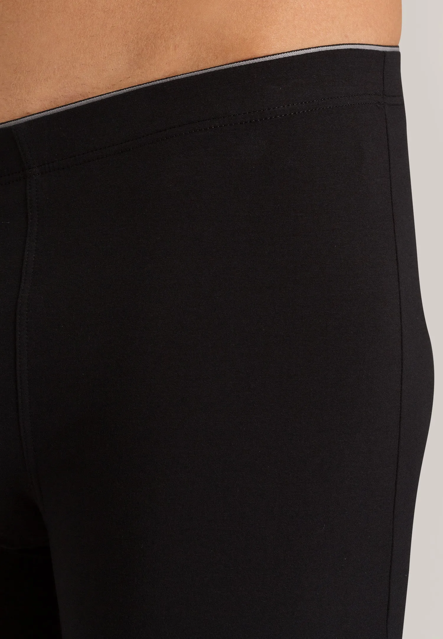 Cotton Superior Long Leg Boxer Brief | Black 73090-199