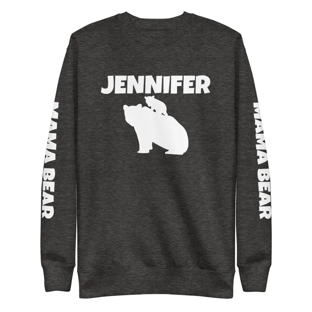 Custom Name Bold Mama Bear Personalized Unisex Fleece Pullover | Cotton Heritage M2480