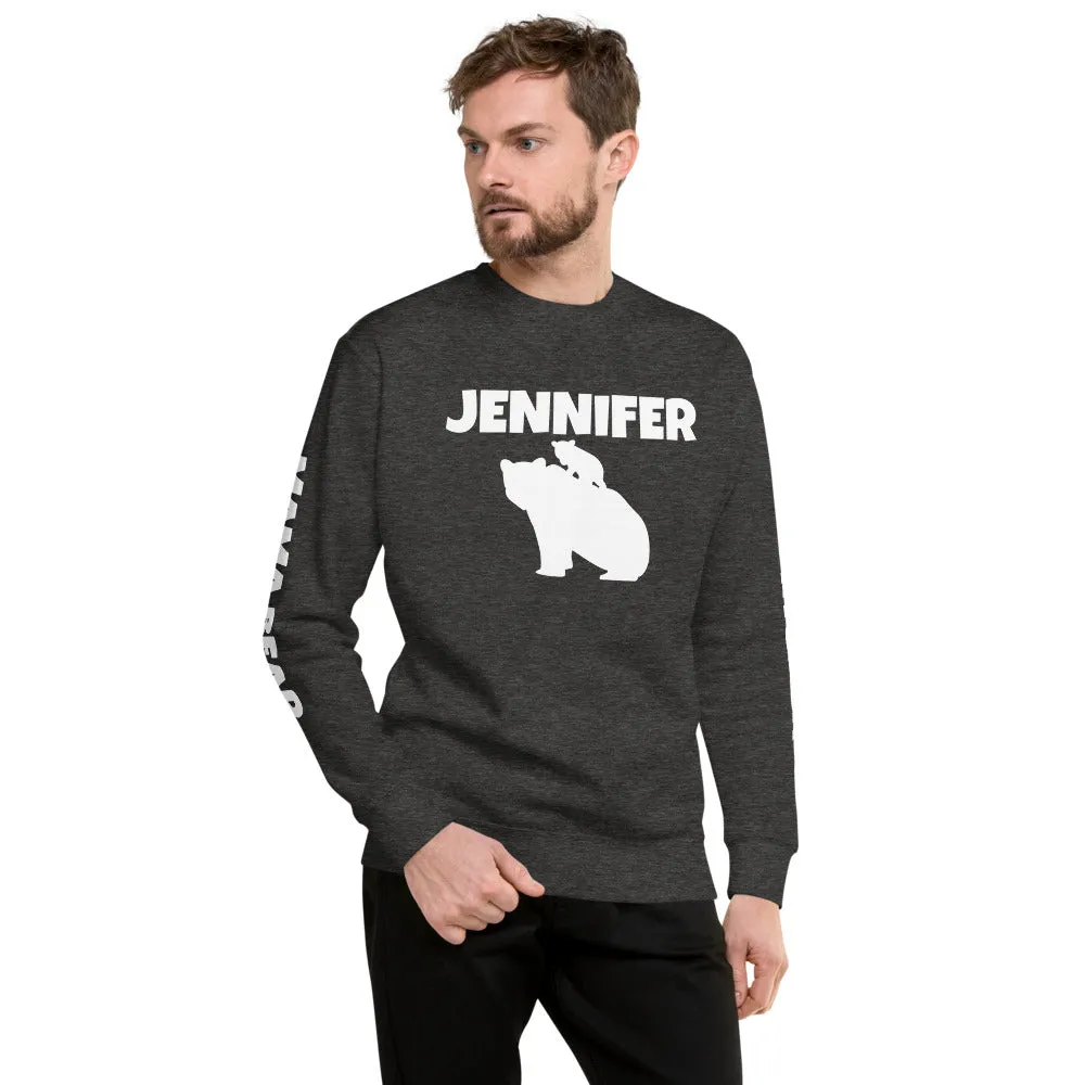 Custom Name Bold Mama Bear Personalized Unisex Fleece Pullover | Cotton Heritage M2480