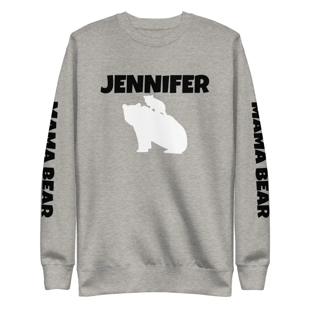 Custom Name Bold Mama Bear Personalized Unisex Fleece Pullover | Cotton Heritage M2480