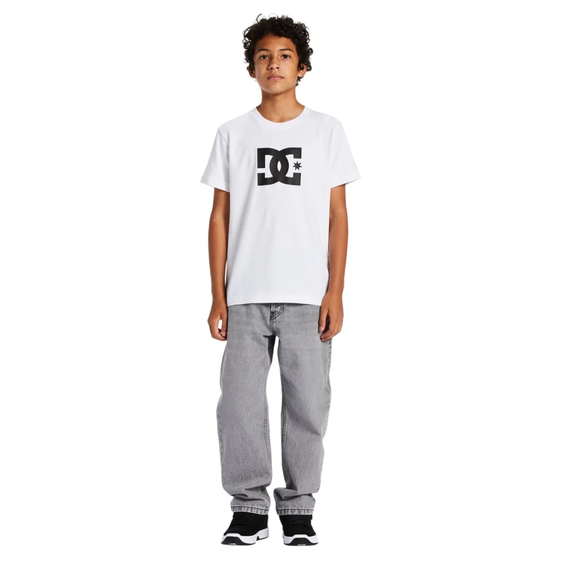 DC Boys Worker Baggy Denim Jeans - Grey Wash