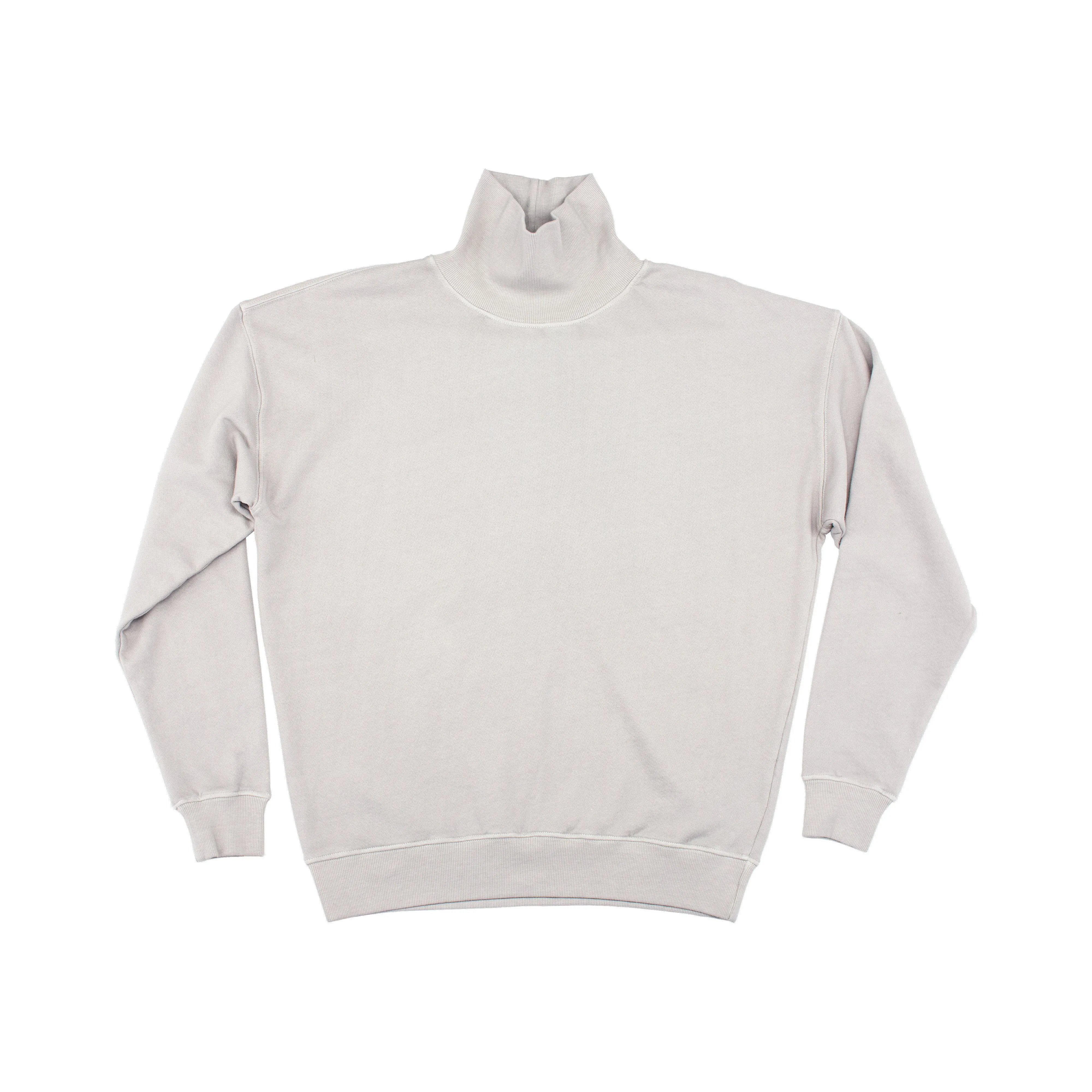 Drop-Shoulder Turtleneck Sweatshirt