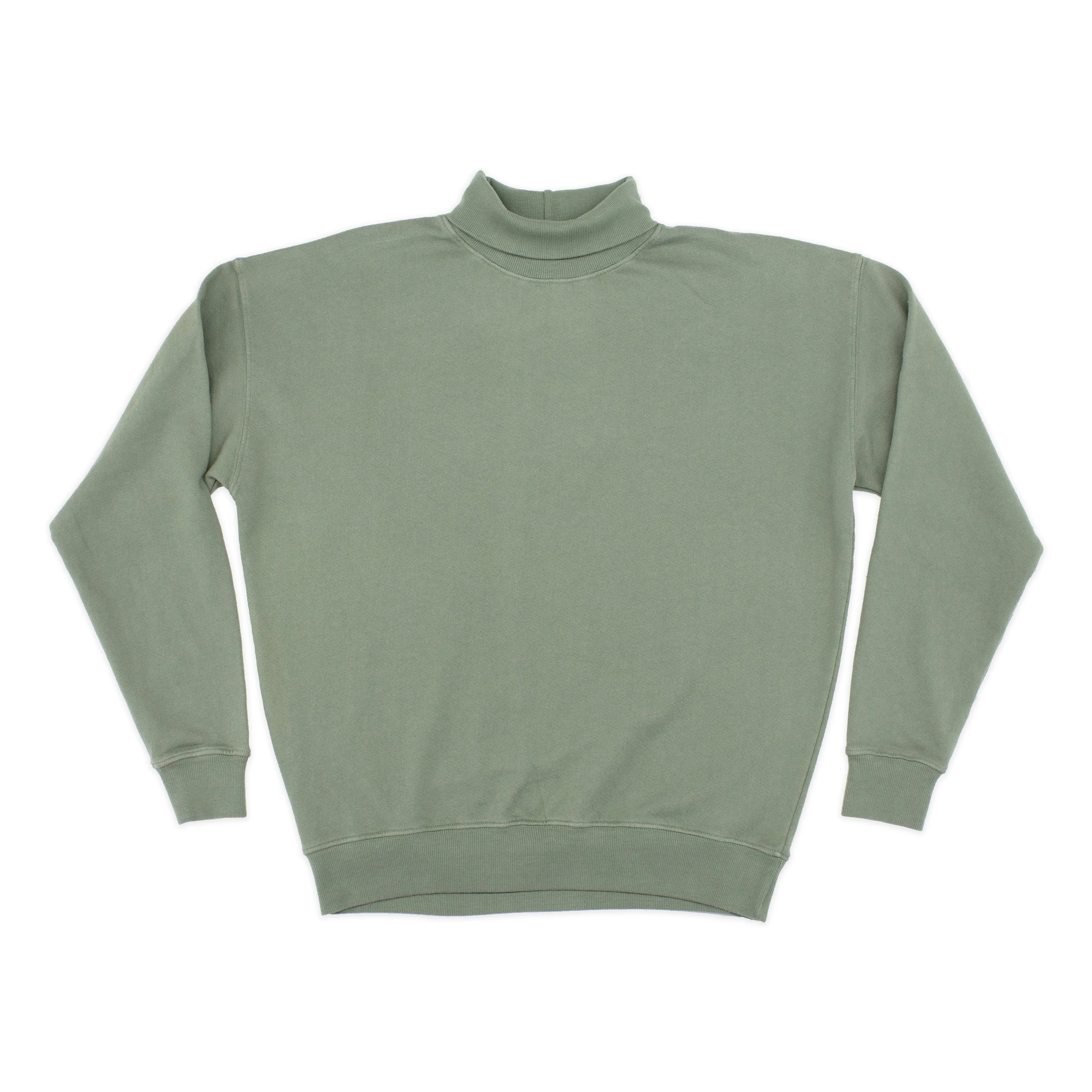 Drop-Shoulder Turtleneck Sweatshirt