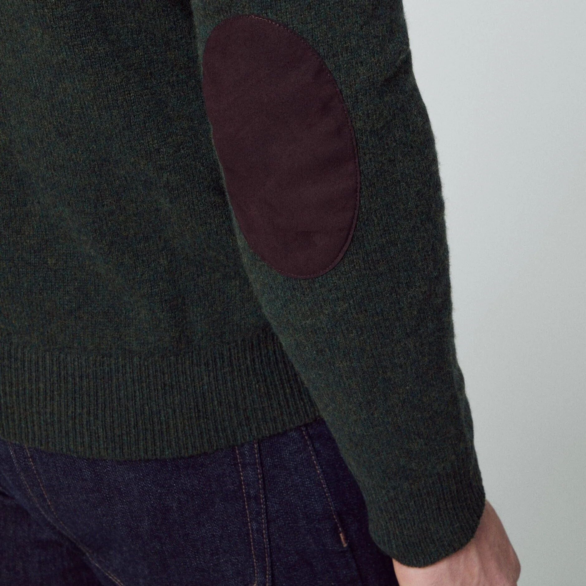 Hackett Lambswool Half-Zip in Dark Green