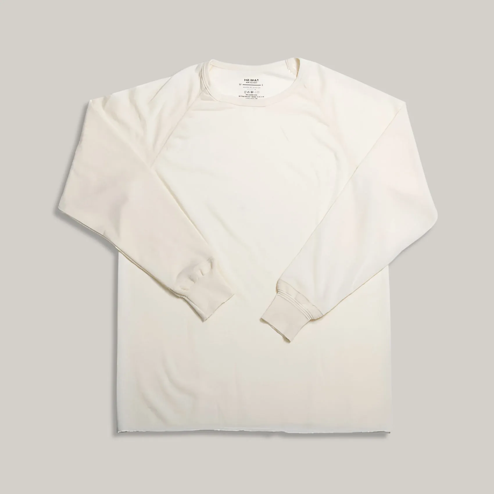 HEIMAT MERINO RAGLAN LONG SLEEVE - SEASHELL