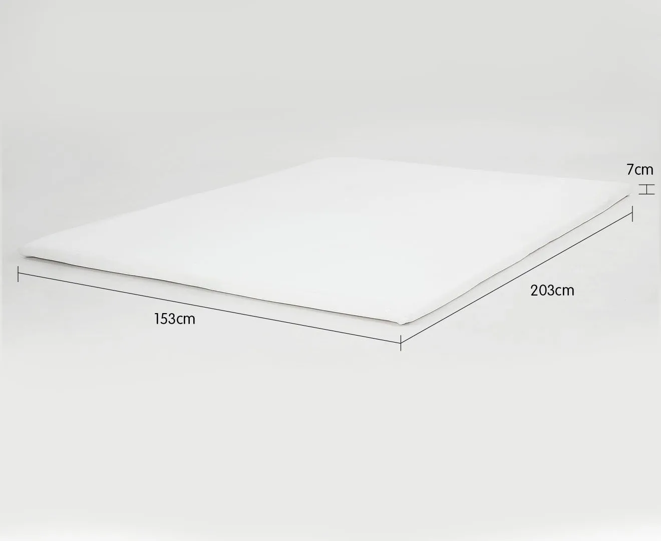 High Density Queen Mattress Foam Topper 7cm, Breathable Cover