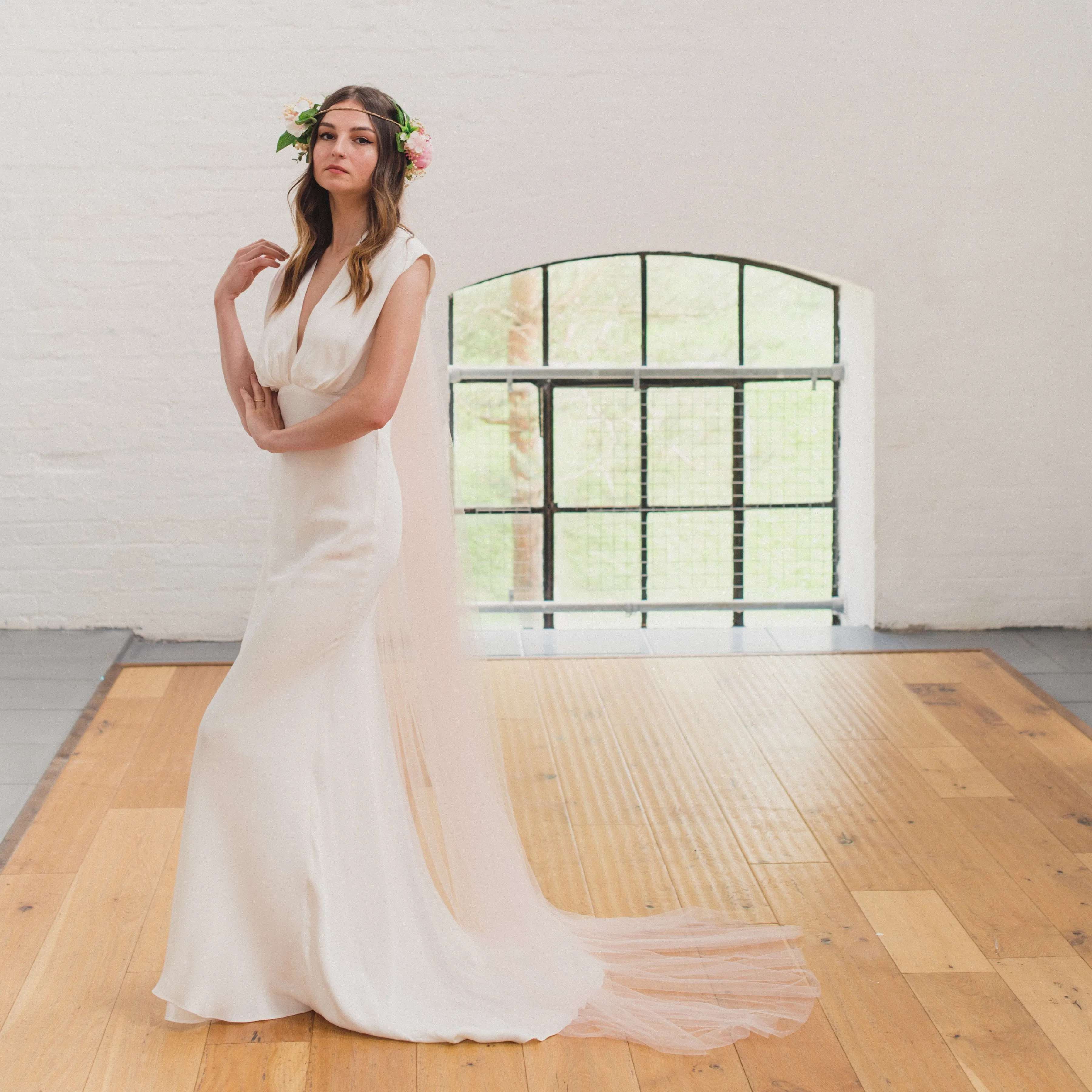 HOPE | Soft tulle single tier veil (extra full width)