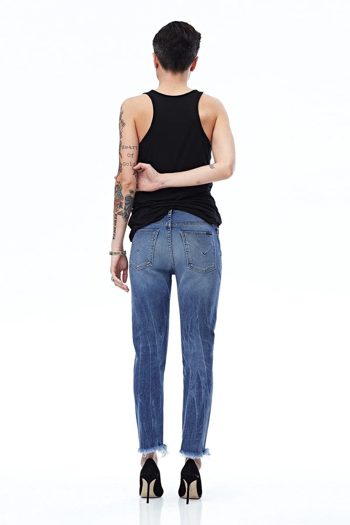 Hudson - Rival Seamed High Rise Straight Jeans