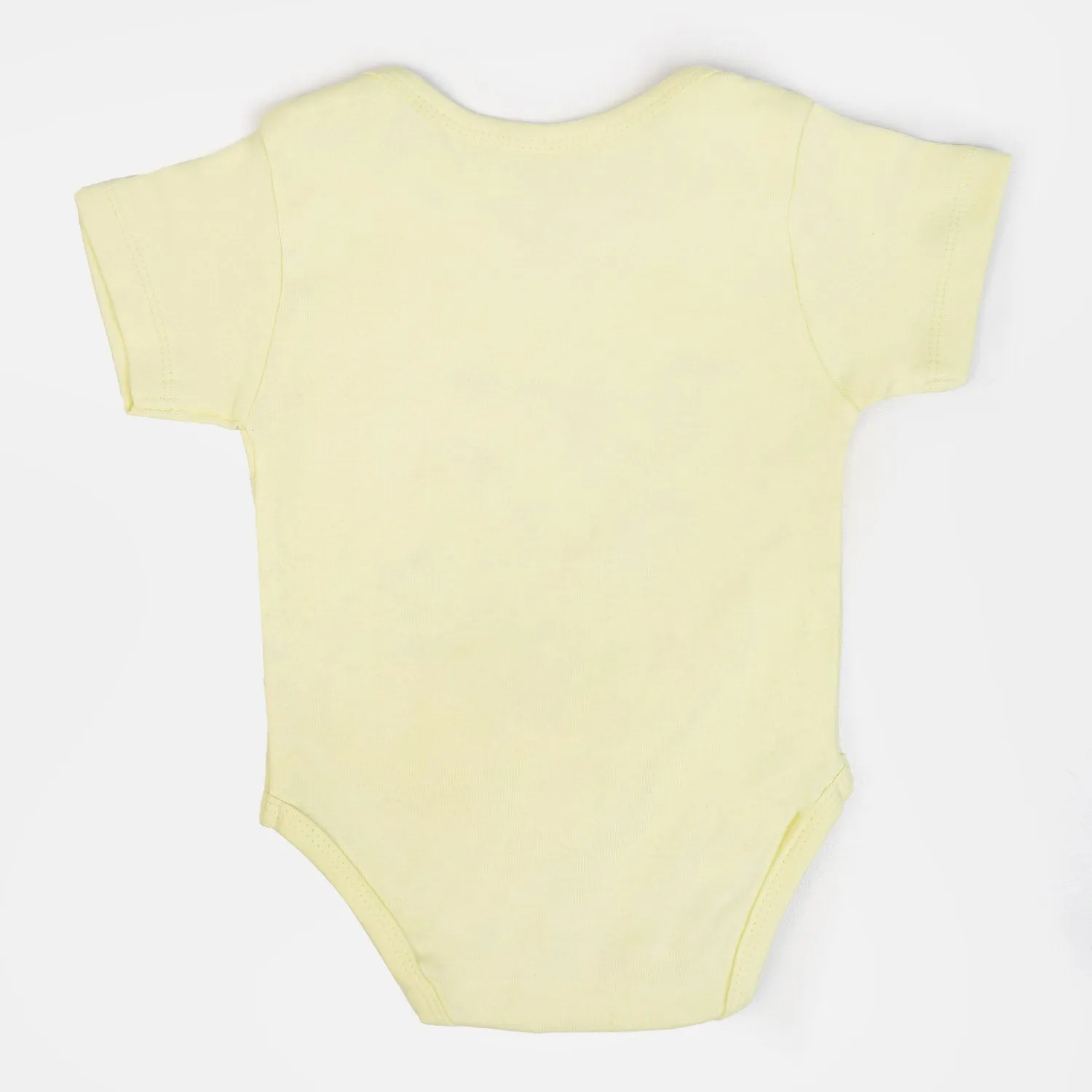 Infant Cotton Basic Romper Unisex Rawr - Light Yellow