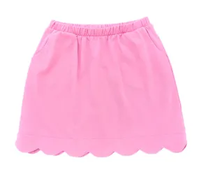 James & Lottie - Pink Knit Sophie Scalloped Skirt