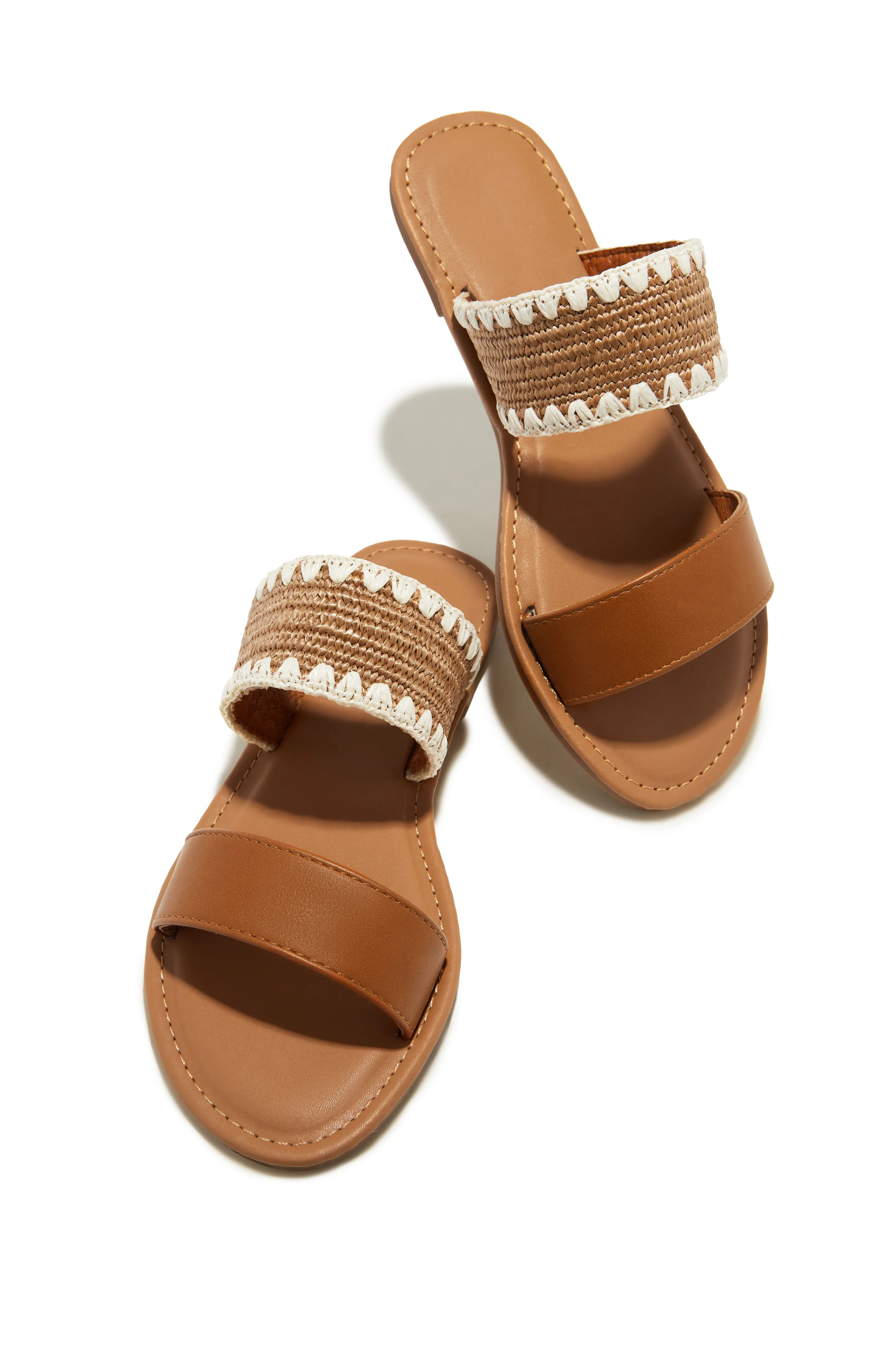 Janice Slip On Sandals - Tan