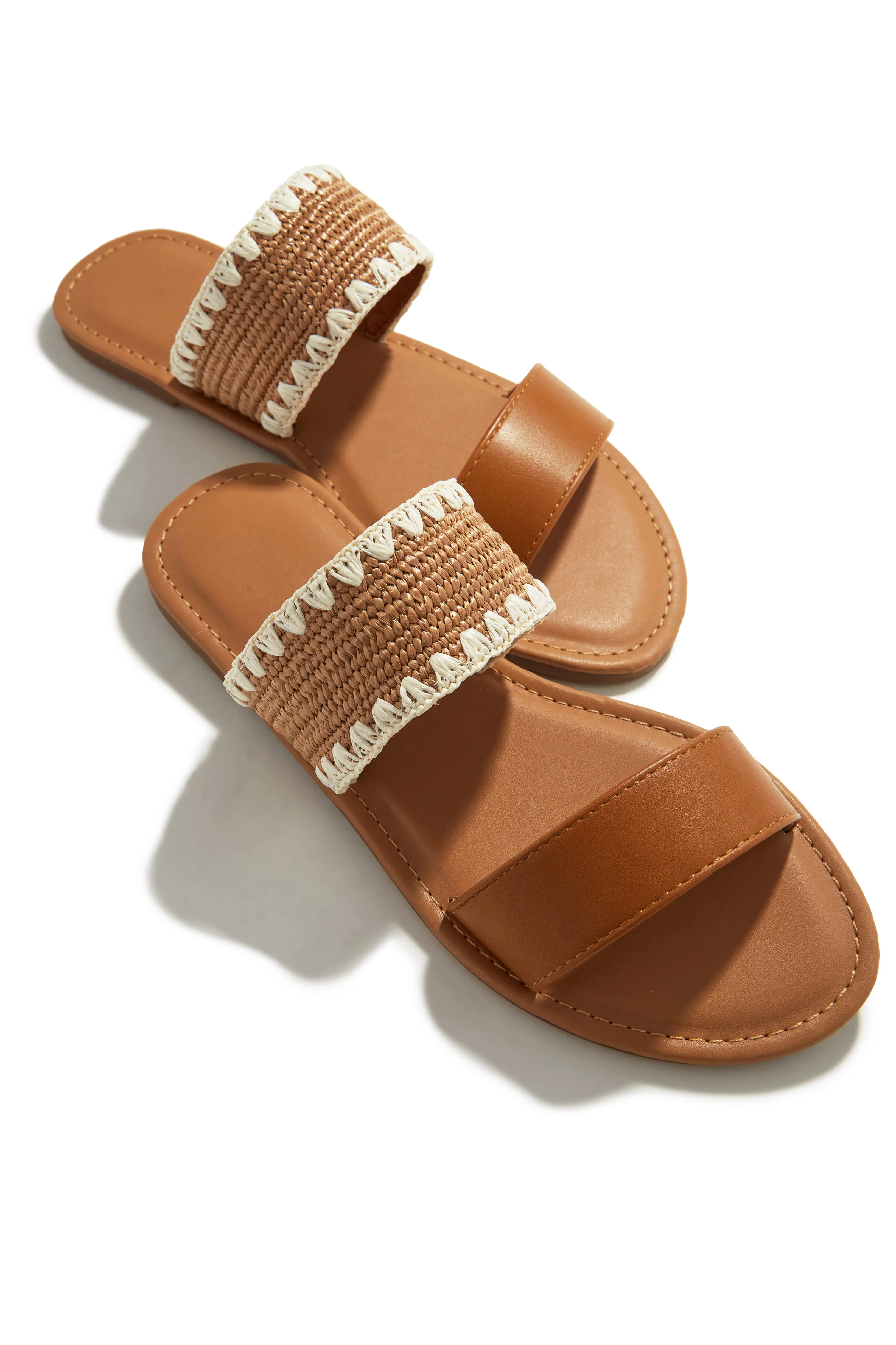 Janice Slip On Sandals - Tan