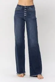 JB HW BUTTON FLY WIDE LEG JEANS