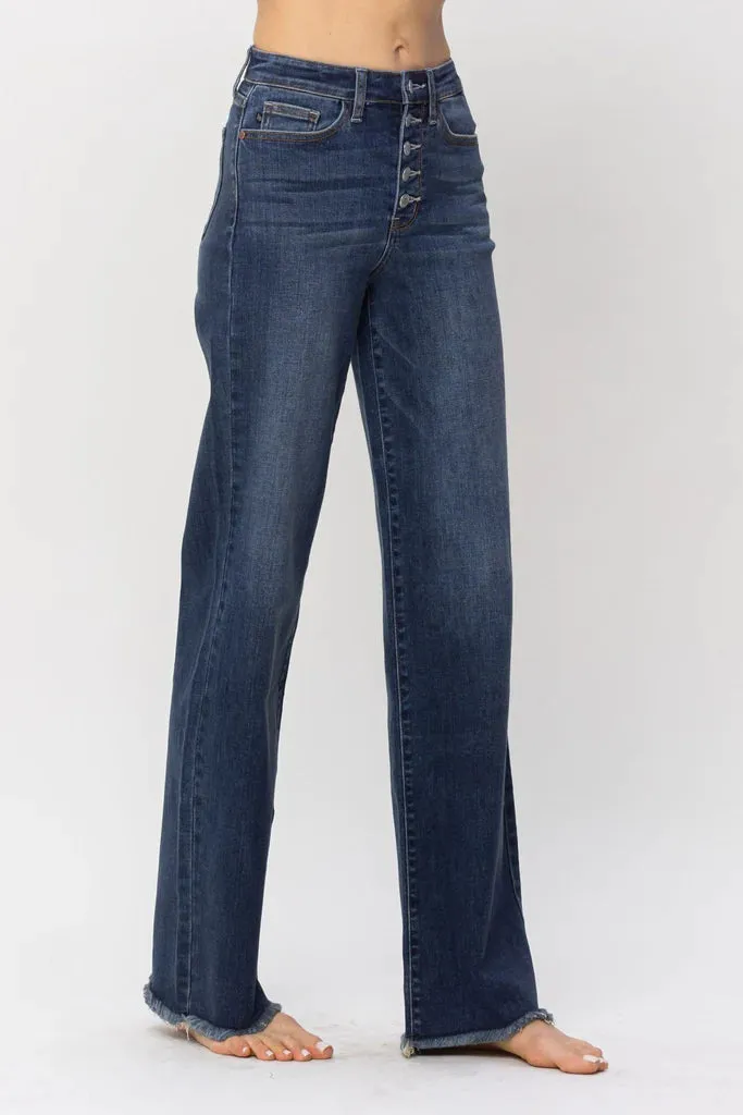 JB HW BUTTON FLY WIDE LEG JEANS