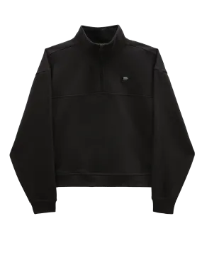 Leighton Mock Neck Fleece Jacket in Black