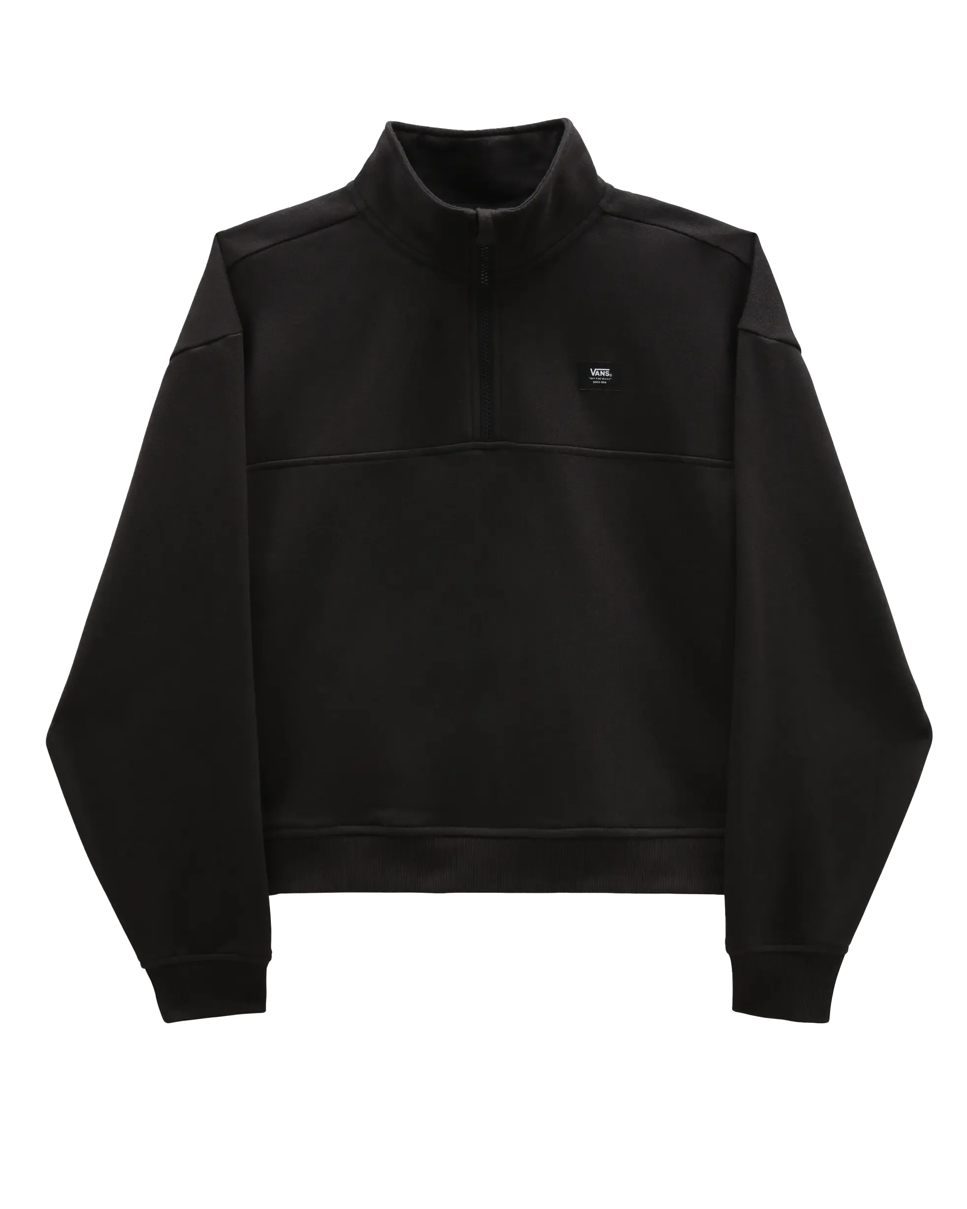 Leighton Mock Neck Fleece Jacket in Black