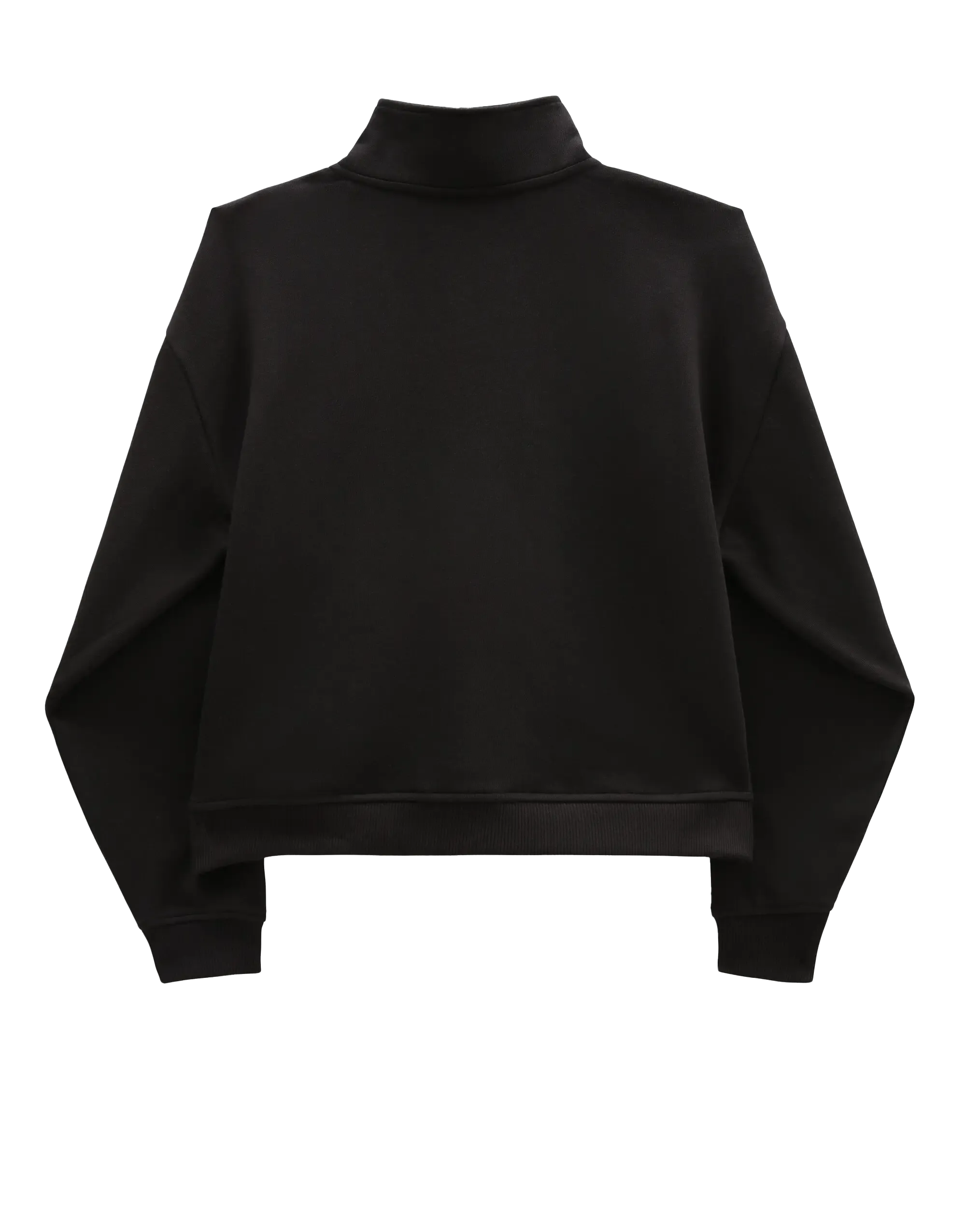 Leighton Mock Neck Fleece Jacket in Black