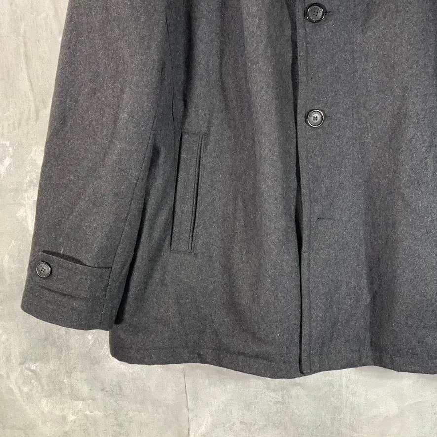 MICHAEL MICHAEL KORS Men's Charcoal Woolblend Button-Up Coat SZ 2XL