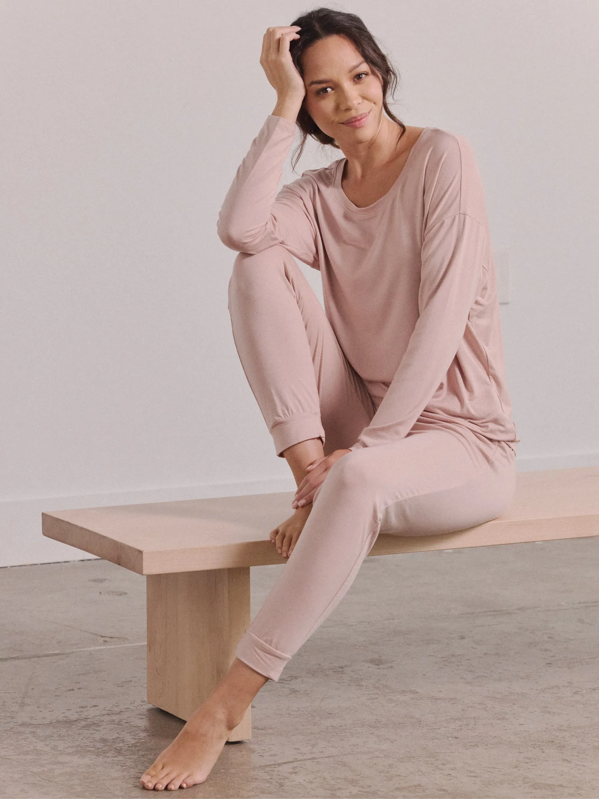 Modal Pajama Long Sleeve Tee